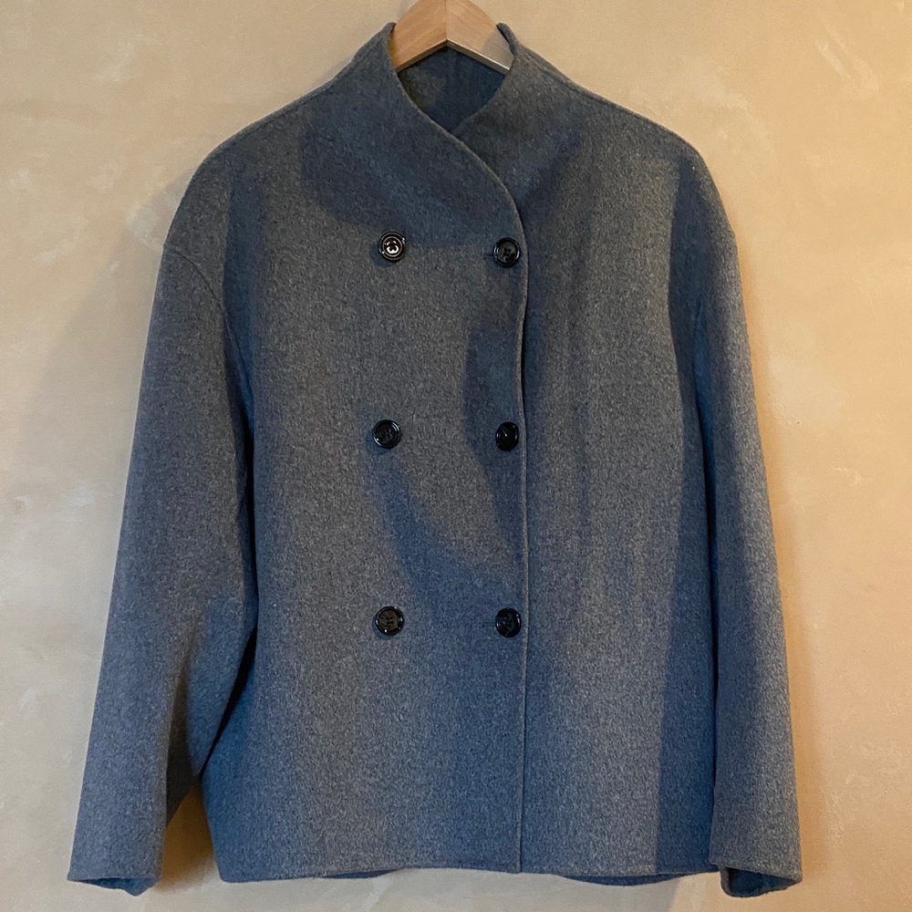 Exquisite ARKET Double-Face Wool Jacket Color Gray Size EU 38 -6 US - Picture 3 of 14